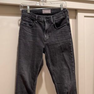 Everlane black straight high rise jeans